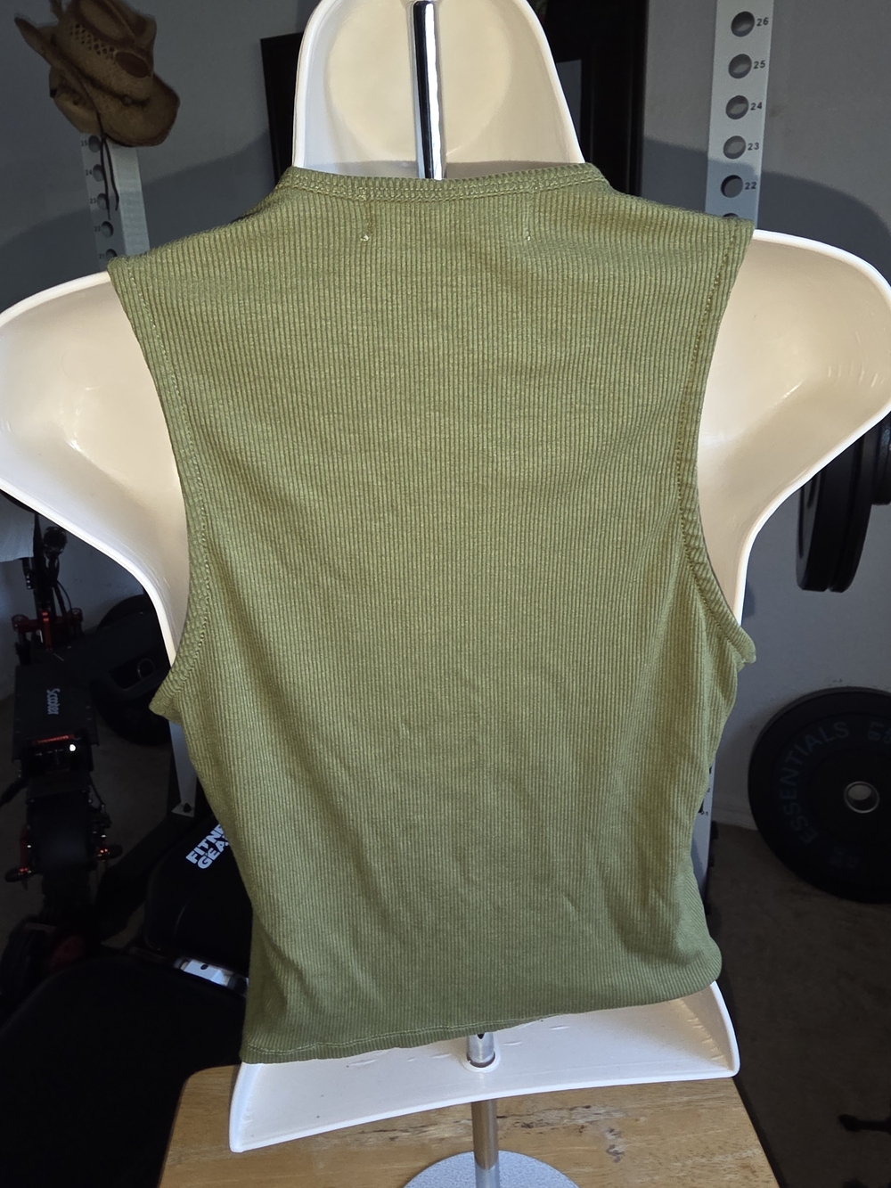 Lace-Up Ribbed Tank Top NWOT - Picture 3 of 4